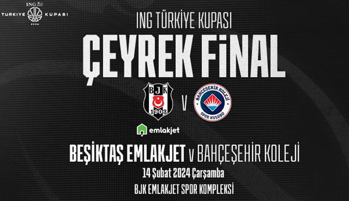 Beşiktaş Emlakjet'in Türkiye Kupası çeyrek finalinde rakibi belli oldu!