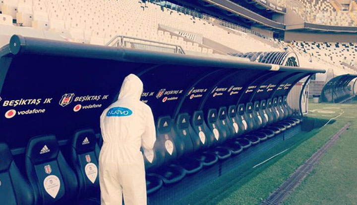 Vodafone Park’ta dezenfekte çalışması yapıldı