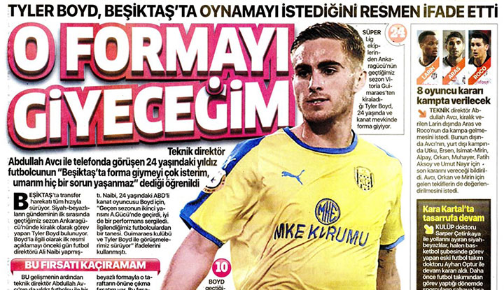 Gazetelerde günün Beşiktaş manşetleri! (29.06.2019)