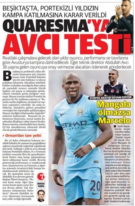 Gazetelerde günün Beşiktaş manşetleri! (29.06.2019)