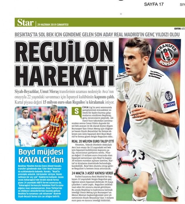 Gazetelerde günün Beşiktaş manşetleri! (29.06.2019)