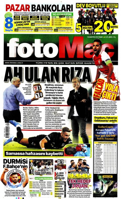 Sivasspor-Beşiktaş maçının ardından gazete manşetleri