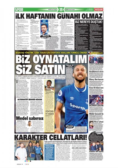 Gazetelerde günün Beşiktaş manşetleri! (21.08.2019)