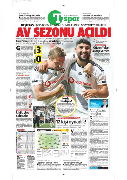 Beşiktaş'ın Göztepe galibiyeti gazete manşetlerine böyle yansıdı!