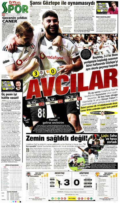 Beşiktaş'ın Göztepe galibiyeti gazete manşetlerine böyle yansıdı!