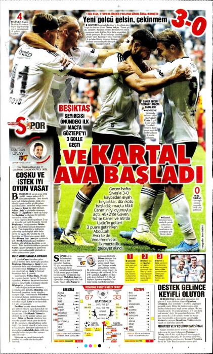 Beşiktaş'ın Göztepe galibiyeti gazete manşetlerine böyle yansıdı!