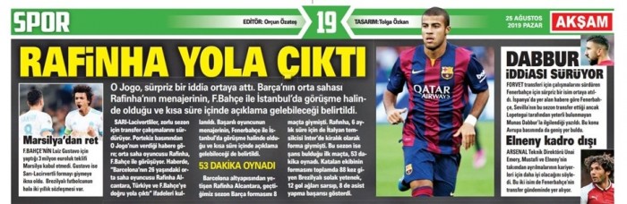 Gazetelerde günün Beşiktaş manşetleri! (25.08.2019)