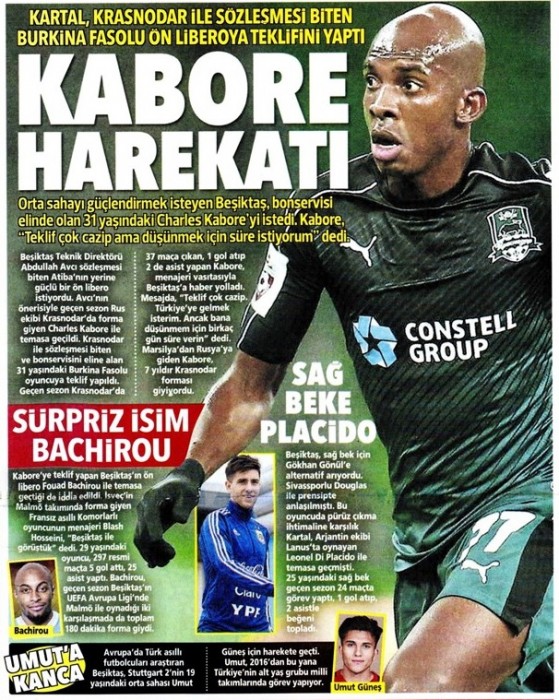 Gazetelerde günün Beşiktaş manşetleri! (30.06.2019)