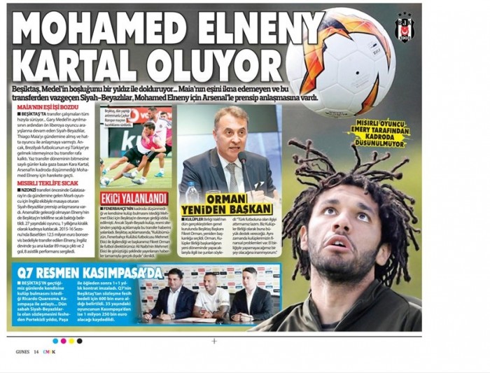 Gazetelerde günün Beşiktaş manşetleri! (30.08.2019)