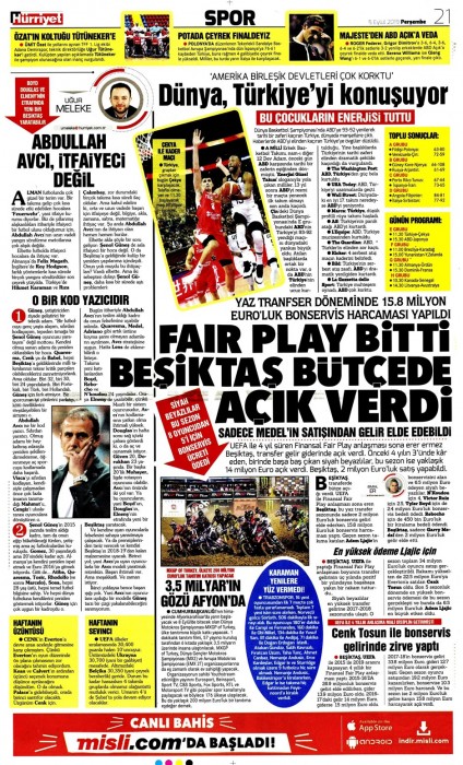 Gazetelerde günün Beşiktaş manşetleri! (05.09.2019)