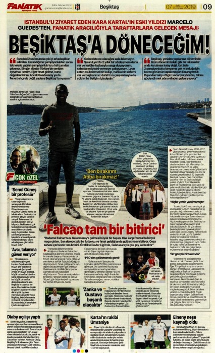 Gazetelerde günün Beşiktaş manşetleri! (07.09.2019)