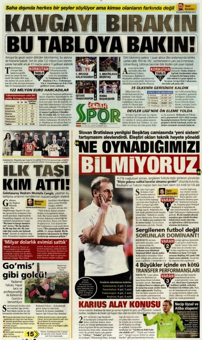 Gazetelerde günün Beşiktaş manşetleri! (21.09.2019)