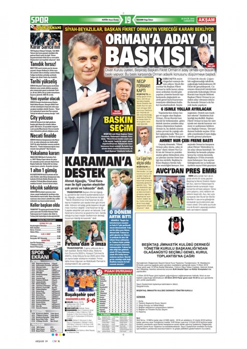 Gazetelerde günün Beşiktaş manşetleri! (28.09.2019)