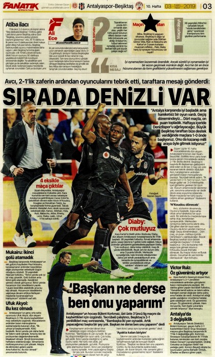 Beşiktaş'ın Antalyaspor galibiyetinin ardından gazete manşetleri!