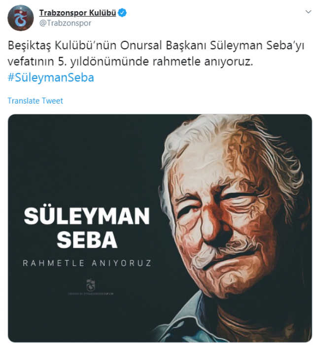 Süleyman Seba için anma mesajları yayınlandı!