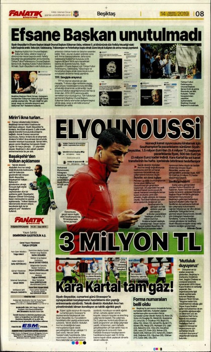 Gazetelerde günün Beşiktaş manşetleri! (14.08.2019)