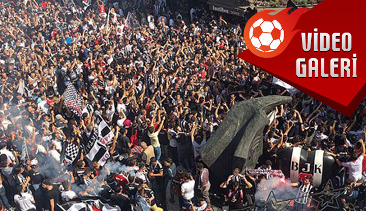 Süper Kupa öncesi Beşiktaş Çarşı'da Beşiktaş marşları!